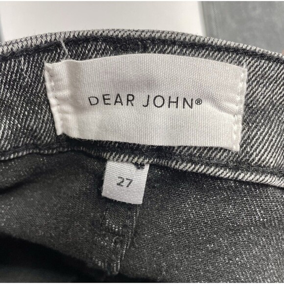 Dear John Jeans Jodi High Rise Cropped Distressed Black Frayed Pants Women’s 27 - Picture 8 of 11